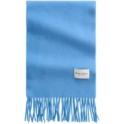 Fransentuch MARC O'POLO "aus softer Schurwolle", Damen, cloudless blau, Obermaterial: 100% Schurwolle, unifarben, Modetücher