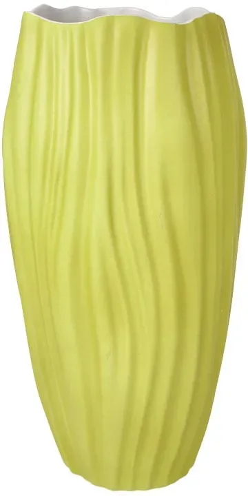 Tischvase KAISER PORZELLAN "Spirulina", grün (hellgrün), H:30cm Ø:15,5cm, Biskuitporzellan, Vasen, Vase aus Biskuit-Porzellan, im zeitlosen Design, Höhe ca. 30 cm