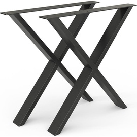 Vicco Loft Tischkufen X-Form 72cm Tischbeine DIY Tischgestell Esstisch Möbelfüße