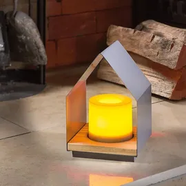 technik@all Batterie Dekoleuchten Haus LENI 2er Set mit Timer oder Dauerlicht