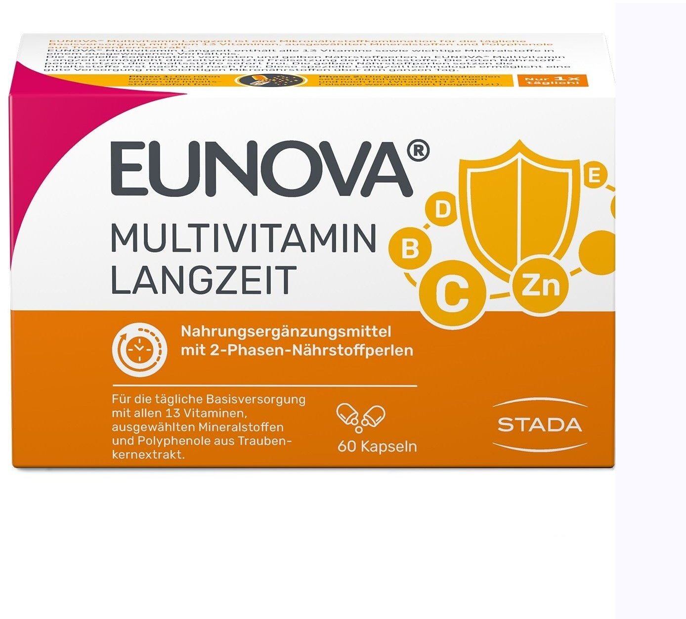 Eunova® Langzeit - Mikronährstoffkombination für die tägliche Basisversorgung mit Vitaminen, Mineralstoffen und Spurenelementen