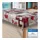 Laro Wachstuch-Tischdecke Schneeflocke 100 x 140 cm Rot