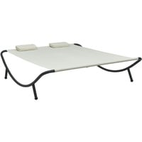 vidaXL Outdoor-Loungebett Stoff Creme