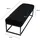 Wohnling Sitzbank Samt Schwarz 108 x 40 x 40 cm