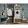 laundreezy Waschmaschinenschrank 67,5 x 200 x 67,5 cm Weiß Metall