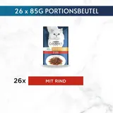 Katzenfutter Nass Rind 26x85g Gourmet Perle Erlesene Streifen 85g Packung
