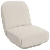 Homcom Bodensessel, Bodenstuhl, Bodensofa mit Samtoptik für Wohnzimmer, Creme,