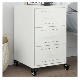 vidaXL Nachttisch Weiß 36x39x59 cm Stahl