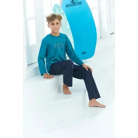 LE JOGGER le jogger® Pyjama, (4 tlg., 2 Stück), in langer Form