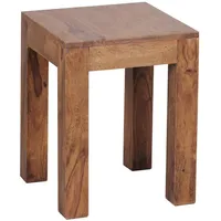 KADIMA DESIGN Beistelltisch Sheesham, Holz, Echtholz, Quadratisch,Quadratisch, Stativgestell, 35x45x35