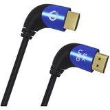 Oehlbach HDMI Anschlusskabel HDMI-A Stecker, HDMI-A Stecker 2.00m Schwarz D1C42542 8K UHD, 90° nach