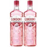 Gordon's Pink Gin | Premium destilliert | Erfrischend köstlich | mit Erdbeer- und Himbeergeschmack | handgefertigt in England | 37,5% vol | 700 ml Einzelflasche | (Packung mit 2)