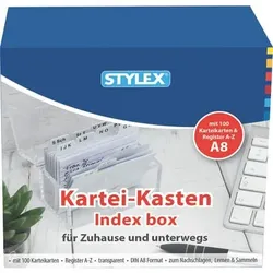 Karteikasten, A8, Plastik transparent