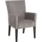 Esszimmerstuhl HOME AFFAIRE "King", grau (hellgrau, buche wenge), B:60cm H:92cm T:65cm, 100% Polyester;Kratzfester Stoff, Stühle, Esszimmerstuhl, Polsterstuhl, Armlehnstuhl, Gestell Massivholz