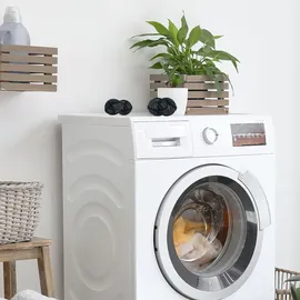 Relaxdays Waschball 4er Set, schwarz