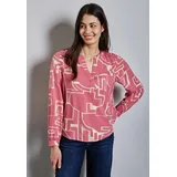 STREET ONE Langarmbluse mit All-Over Print, rot