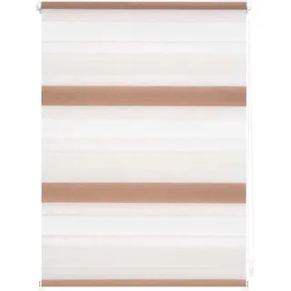 Lichtblick Duo Rollo / Doppelrollo Klemmfix 45 x 150 cm creme/weiß/braun