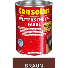 Consolan Wetterschutz-Farbe 2,5 l braun seidenglänzend