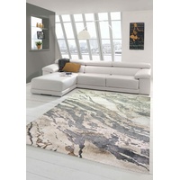 Teppich-Traum moderner Designerteppich im Marmor Design | Wohn- & Schlafzimmer | grau beige, Größe 120x170 cm