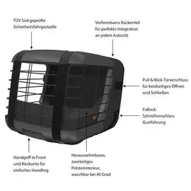 4pets Caree 47,2 x 46,5 x 57 cm Schwarz
