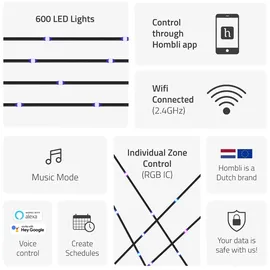 Hombli Smart Christmas Tree - Smarter Weihnachtsbaum - Schwarz
