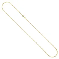 Schmuck Krone Goldkette 1,8mm Singapurkette 585 Gelbgold 42cm, Gold 585 goldfarben