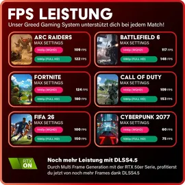 Greed Gaming-PC AMD Ryzen 5 7500F 5,0 GHz 32 GB RAM 1 TB SSD RTX 5070 Ti Windows 11 Pro