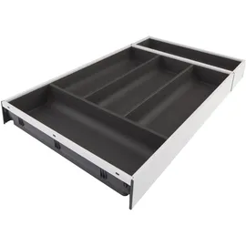 Blum Ambia-Line Besteckkasten 524 x 300 x 50 mm Stahl seidenweiß/oriongrau matt