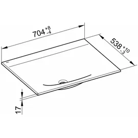 Keuco Edition 11 Einbauwaschtisch 70,5 x 53,8 cm (31140310700)