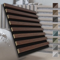 MARBET DESIGN Akustikpaneele Akustikquadrate 40x40cm Wandverkleidung Holz - (1 Paneel, schwarz - Eiche dunkel) Filz Akustik Effekt innen Flur Wohnzimmer