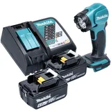 Makita DEADML 815 RG LED Akku Handleuchte 14,4 - 18 V 160 lm + 2x Akku 6,0 Ah + Ladegerät