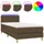 vidaXL Boxspringbett 100 x 200 cm Dunkelbraun