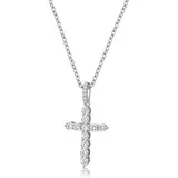 Unique Damen Kreuzkette Silber
