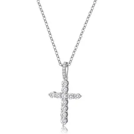 Unique Damen Kreuzkette Silber
