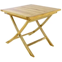VCM Klapptisch   Maße 80x80 cm   Balkontisch   Gartentisch klappbar   hochwertig Teak Holz   Gartenmöbel