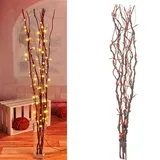 Mojawo Lichterzweige / Dekozweig braun mit 80 LEDs