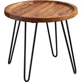 FineBuy Couchtisch 45x40x45 cm Sheesham Wohnzimmertisch Rund Sofatisch Tisch