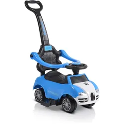 Moni Rutschauto 2 in 1 Rider 208, Rutscher mit Griff, Lehne, Bügel, Fußstütze blau