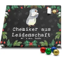 Mr. & Mrs. Panda Schoko Adventskalender Chemiker Leidenschaft - Schwarz - Geschenk, Firma, Chemieunterricht, Danke, Labor, Naturwissenschaftler, Ko... - Schwarz