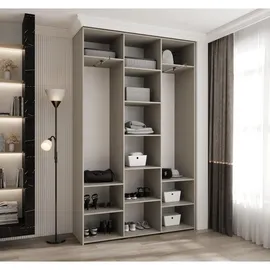 abiks möbel Drehtürenschrank COMO 150 x 245,5 x 40 cm Schwarz