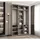 abiks möbel Drehtürenschrank COMO 150 x 245,5 x 40 cm Schwarz