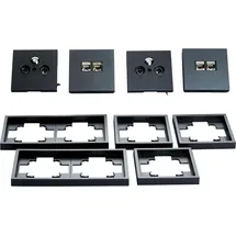 McPower Schalter und Steckdosen Set McPower Shallow Multimedia 18-teilig, anthrazit