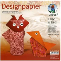 Ursus Designpapier Ruby 20 x 20 cm 100 g/qm 50 Blatt