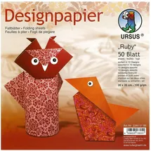Ursus Designpapier Ruby 20 x 20 cm 100 g/qm 50 Blatt
