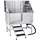 Vevor Hundewaschstation Edelstahl, 1270x700x1545 mm Tierpflegewanne mit Treppe, PE-Wasserfilterplatte, Wasserhahn, Duschkopf & Seifenhalter, für große, mittelgroße & kleine Haustiere (linke Tür)