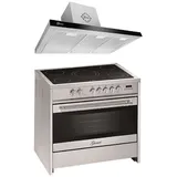 Gurari Elektro-Standherd GCH E 912 BL r + GCH S 155 BL 90 Prime Dunstabzugshaube 90cm