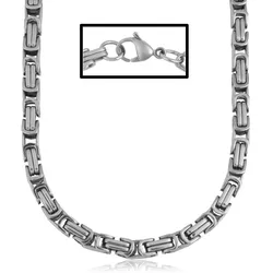 Edelstahlkette »Schmuck Geschenk Halskette Königskette«, 523395-55 silberfarben