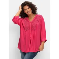 Sheego by Joe Browns »Bluse mit Häkelspitze und Biesen