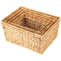 Aufbewahrungskorb aus Wasserhyazinthe 4er Set