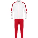 Jako Kinder Trainingsanzug Polyester Power Weiß/Rot, 128